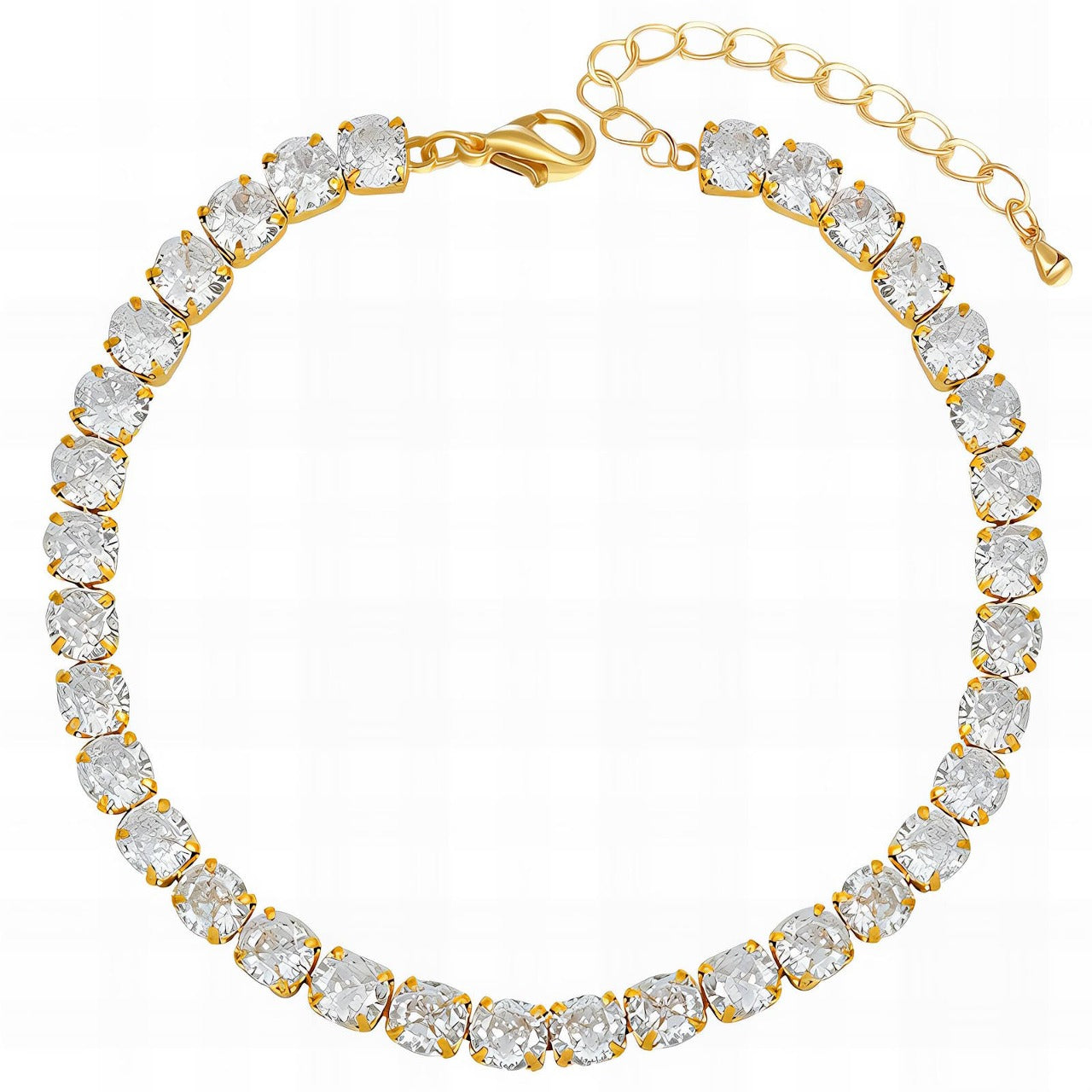 18K gold plated Stainless steel Tennis bracelet, Intensity