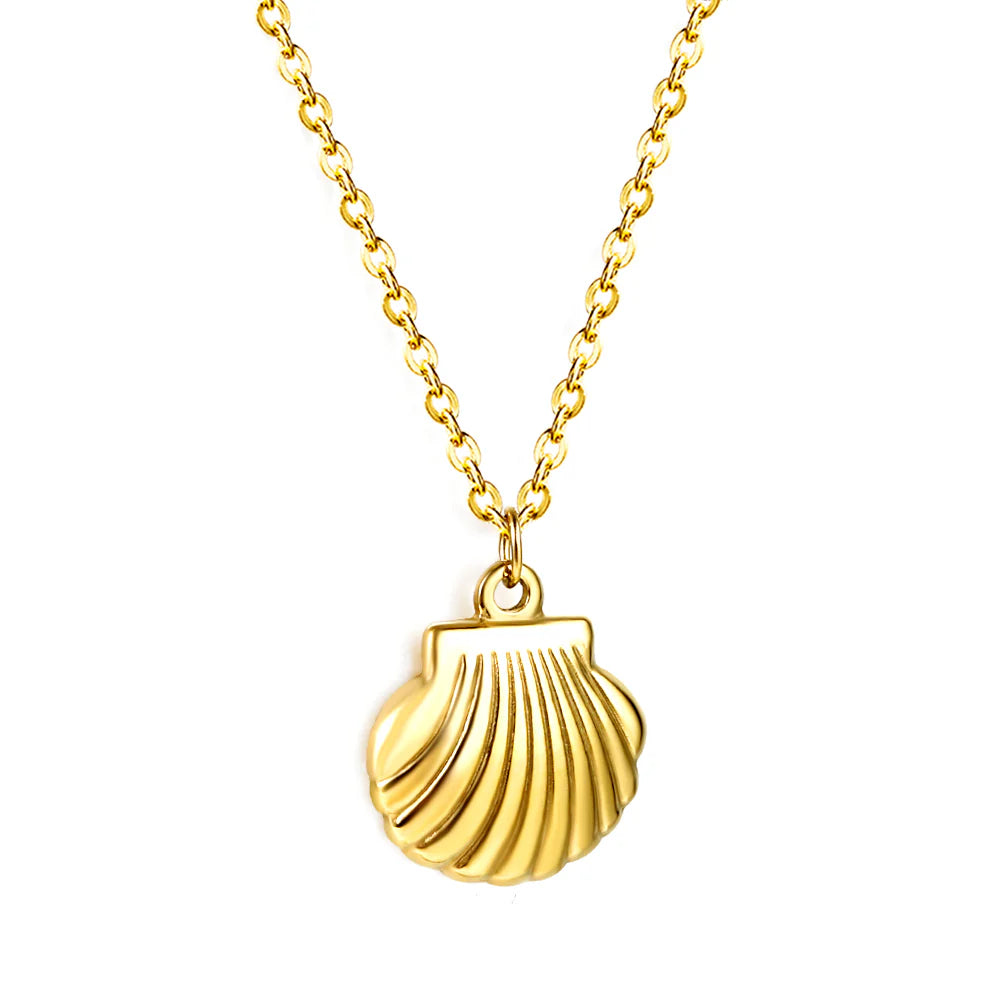 Shelly Gold Pendant Necklace