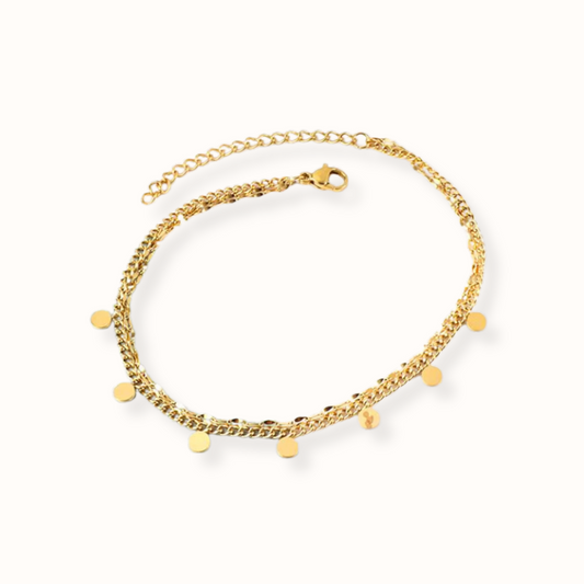Layered Gold Anklets