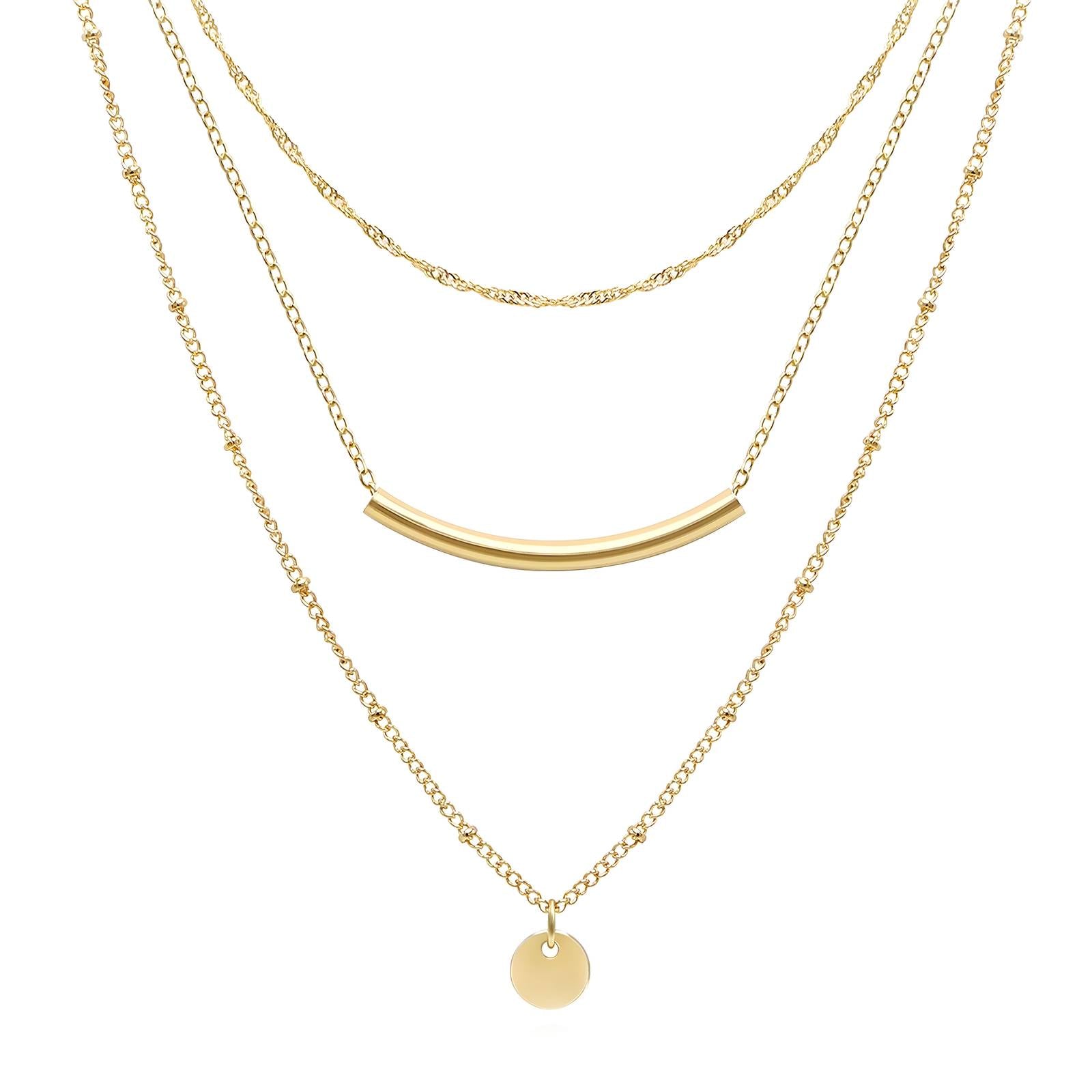 18K gold plated Stainless steel necklace, Intensity