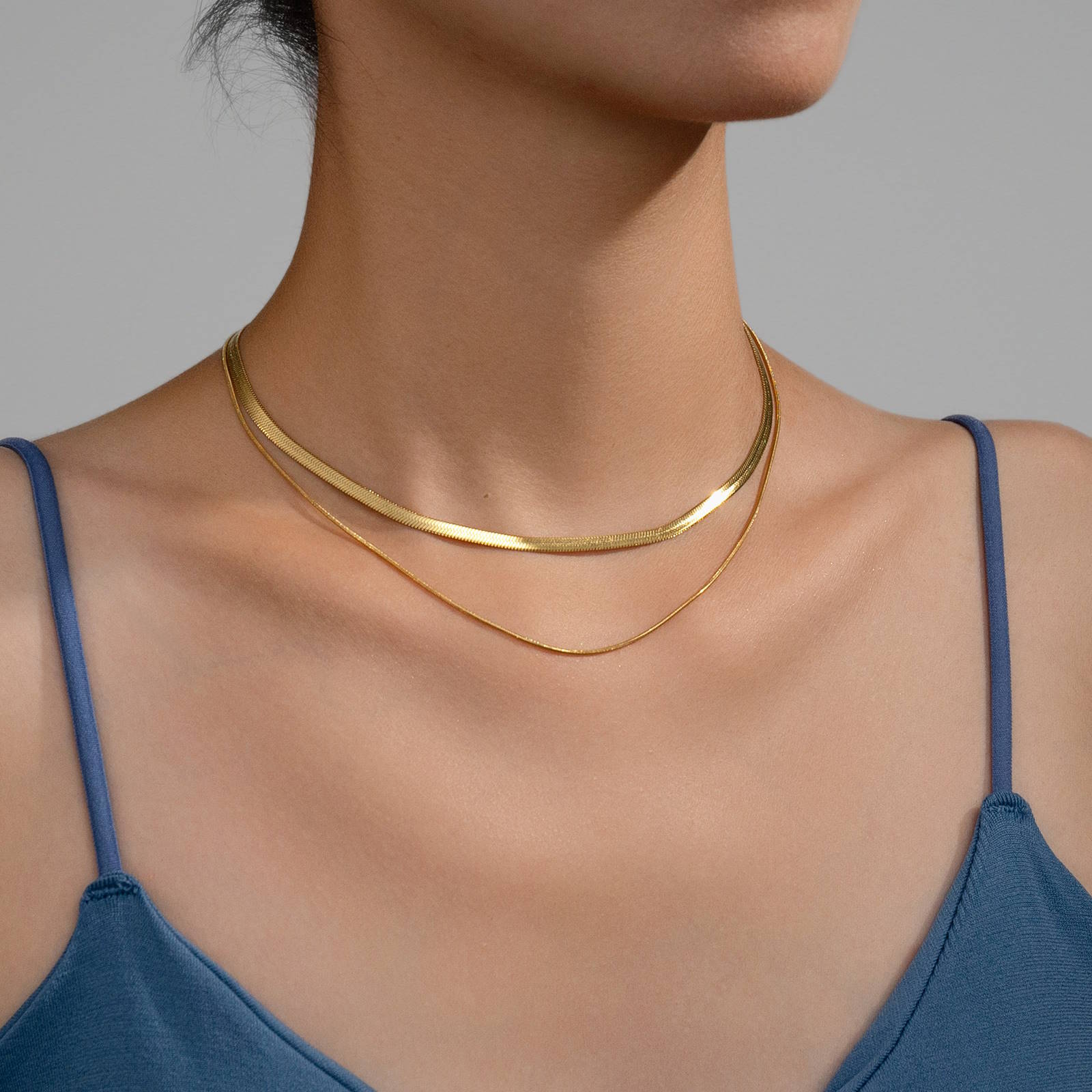 Collier à double étage en or