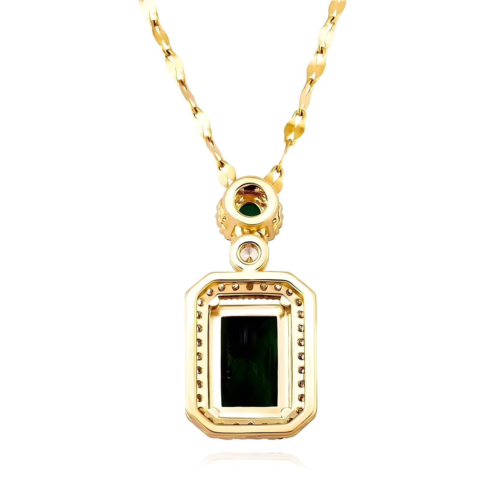 Collier en or et diamants verts Forest Luxe