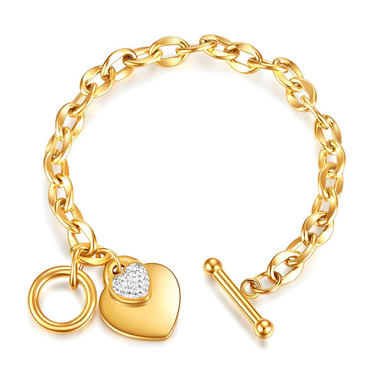 Hearts Gold Bracelet