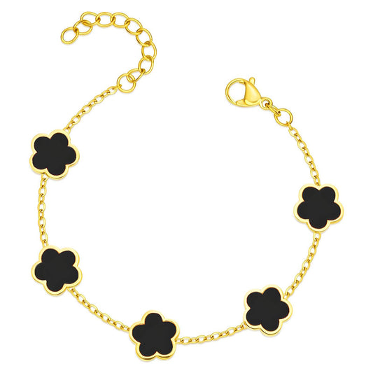 Flower Meadow Black Bracelet