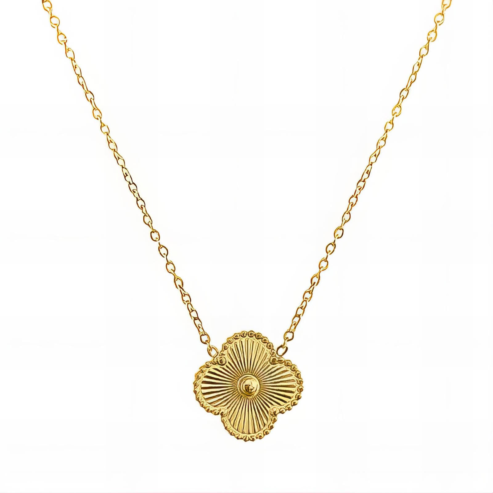 Pendentif doré à motif floral