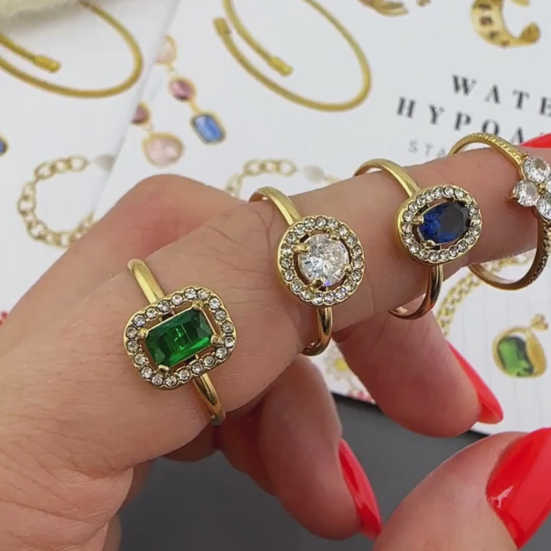 Neelam Diamond Gold Ring