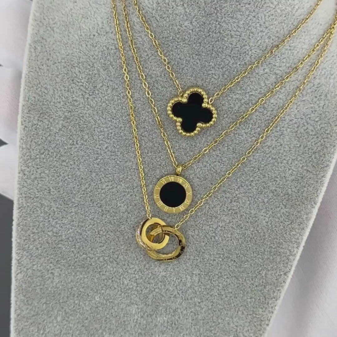 18K gold plated Stainless steel necklace, Intensity